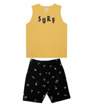 Conjunto Infantil Masculino Surf Rovitex Kids Amarelo