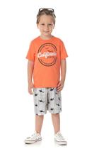 Conjunto infantil masculino tactél estampa -bicho bagunça