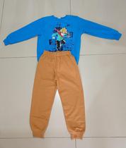 conjunto infantil masculino tamanho 6 conjunto de inverno com pelucia quentinho e confortavel