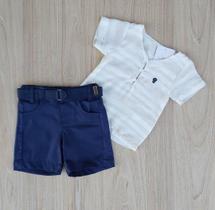 Conjunto infantil masculino verão camiseta e bermuda