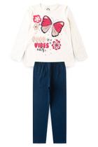 Conjunto Infantil Meia Estação Menina Borboleta - GKS