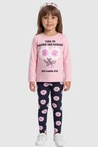 Conjunto Infantil Meia Estação Menina Flores- GKS