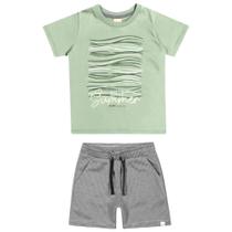 Conjunto Infantil Meia Malha Menino Verde Claro - Colorittá
