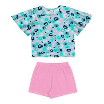 Conjunto infantil menina Alakazoo corações