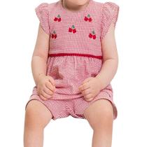 Conjunto infantil menina Alakazoo quadriculado e bordado Conjunto infantil menina Alakazoo quadriculado e bordado