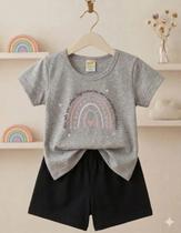 Conjunto Infantil Menina Arcoiris 100% Algodão Premium Conjunto Infantil Menina Arcoiris 100% Algodão Premium