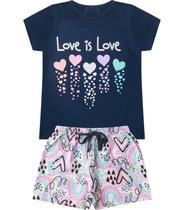 Conjunto Infantil Menina Básico Curto Select Azul