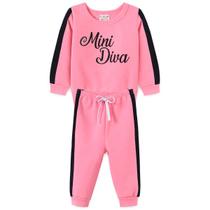 Conjunto Infantil Menina Bebe Blus Jogger Moletom Mini Diva