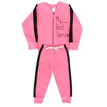 Conjunto Infantil Menina Bebe Blus Jogger Moletom Mini Diva