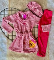 Conjunto infantil menina blogueirinha 4 peças inverno