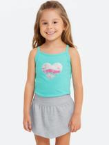 Conjunto Infantil Menina Blusa Alcinha E Shorts Saia Cotton