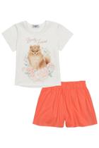 Conjunto Infantil Menina Blusa Boxy e Shorts Kukiê Conjunto Infantil Menina Blusa Boxy e Shorts Kukiê