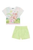 Conjunto Infantil Menina Blusa Boxy e Shorts Kukiê Conjunto Infantil Menina Blusa Boxy e Shorts Kukiê