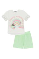 Conjunto Infantil Menina Blusa Boxy e Shorts Kukiê Conjunto Infantil Menina Blusa Boxy e Shorts Kukiê