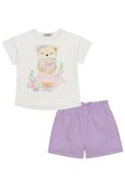Conjunto Infantil Menina Blusa Boxy e Shorts Kukiê Conjunto Infantil Menina Blusa Boxy e Shorts Kukiê