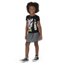 Conjunto Infantil Menina Blusa Brilha No Escuro e Saia Tule Stitch - Malwee Conjunto Infantil Menina Blusa Brilha No Escuro e Saia Tule Stitch - Malwee