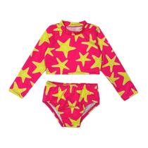 Conjunto Infantil Menina Blusa Calcinha Proteção Solar Praia