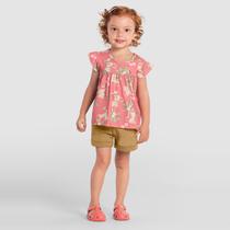 Conjunto infantil menina Blusa de oncinha Brandili