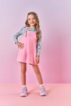 Conjunto Infantil Menina Blusa Dino E Jardineira Rosa Mundo Cinti Conjunto Infantil Menina Blusa Dino E Jardineira Rosa Mundo Cinti