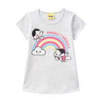 Conjunto Infantil Menina Blusa e Bermuda Ciclista Cotton