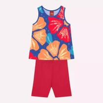 Conjunto Infantil Menina Blusa e Bermuda Ciclista Kyly Cor:VermelhoTamanho:8 Conjunto Infantil Menina Blusa e Bermuda Ciclista Kyly Cor:VermelhoTamanho:8