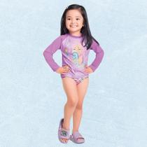 Conjunto Infantil Menina Blusa E Calcinha Proteção Solar UV50+ Sereia - Fakini Conjunto Infantil Menina Blusa E Calcinha Proteção Solar UV50+ Sereia - Fakini
