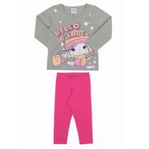 Conjunto Infantil Menina Blusa E Legging Silver Marlan