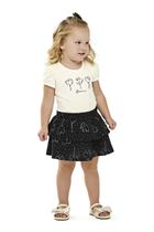 Conjunto Infantil Menina Blusa e Saia Floral Elian Bege 3 Conjunto Infantil Menina Blusa e Saia Floral Elian Bege 3