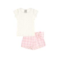 Conjunto Infantil Menina Blusa e Saia Pulla Bulla Ref. 50619