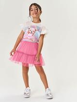 Conjunto Infantil Menina Blusa E Saia-Short Colorful Rosa Mundo Cinti Conjunto Infantil Menina Blusa E Saia-Short Colorful Rosa Mundo Cinti