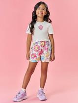 Conjunto Infantil Menina Blusa E Short Cute Natural Mundo Cinti