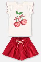 Conjunto Infantil Menina Blusa e Short Mon Chéri Up Baby Conjunto Infantil Menina Blusa e Short Mon Chéri Up Baby