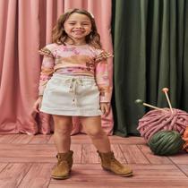 Conjunto Infantil Menina Blusa e Short Saia Kukiê Conjunto Infantil Menina Blusa e Short Saia Kukiê