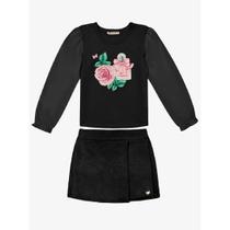 Conjunto infantil menina blusa e short saia Trick Nick