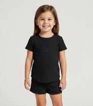Conjunto Infantil Menina Blusa e Short Select Preto Conjunto Infantil Menina Blusa e Short Select Preto