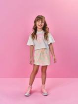 Conjunto Infantil Menina Blusa e Short Strass - Cinti Conjunto Infantil Menina Blusa e Short Strass - Cinti