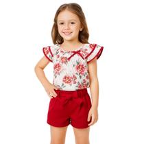 Conjunto Infantil Menina Blusa e Shorts Milon Conjunto Infantil Menina Blusa e Shorts Milon