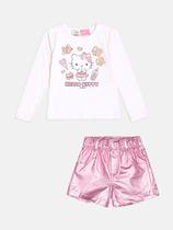 Conjunto Infantil Menina Blusa Hello Kitty/Short Momi Conjunto Infantil Menina Blusa Hello Kitty/Short Momi
