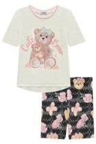 Conjunto Infantil Menina Blusa Malha Power Biker Fly Tech Kukiê