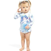 Conjunto Infantil Menina Blusa Manga Longa e Calcinha Proteção UV 50+ Sereia 2 peças - Tubekids Conjunto Infantil Menina Blusa Manga Longa e Calcinha Proteção UV 50+ Sereia 2 peças - Tubekids
