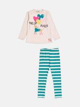 Conjunto Infantil Menina Blusa Manga Longa/Legging Bege Conjunto Infantil Menina Blusa Manga Longa/Legging Bege