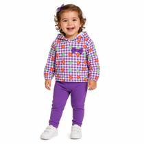 Conjunto Infantil Menina Blusa Plush Legging Molecotton 1 2 3 Cor:RoxoTamanho:1