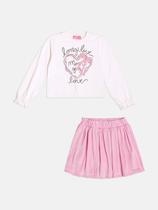 Conjunto Infantil Menina Blusa/Saia Short Veludo Cotelê Momi Conjunto Infantil Menina Blusa/Saia Short Veludo Cotelê Momi