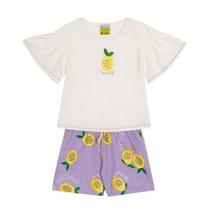 Conjunto Infantil Menina Blusa/Short Lilás Jaca Lelé Conjunto Infantil Menina Blusa/Short Lilás Jaca Lelé