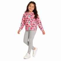 Conjunto Infantil Menina Blusão Capuz Legging Molecotton 4 ao 10 Cor:Vermelho/MesclaTamanho:4 Conjunto Infantil Menina Blusão Capuz Legging Molecotton 4 ao 10 Cor:Vermelho/MesclaTamanho:4