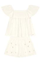 Conjunto infantil menina bordado floral Mundi Conjunto infantil menina bordado floral Mundi