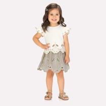 Conjunto Infantil Menina Bordado Milon Conjunto Infantil Menina Bordado Milon