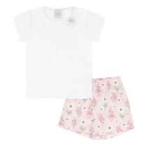 Conjunto Infantil Menina - Branco - 52327-3 Conjunto Infantil Menina - Branco - 52327-3