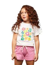 Conjunto Infantil Menina Bugbee Camiseta Short FTHO