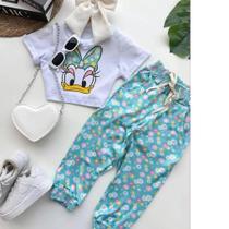 Conjunto Infantil menina Calça Jogger e Cropped